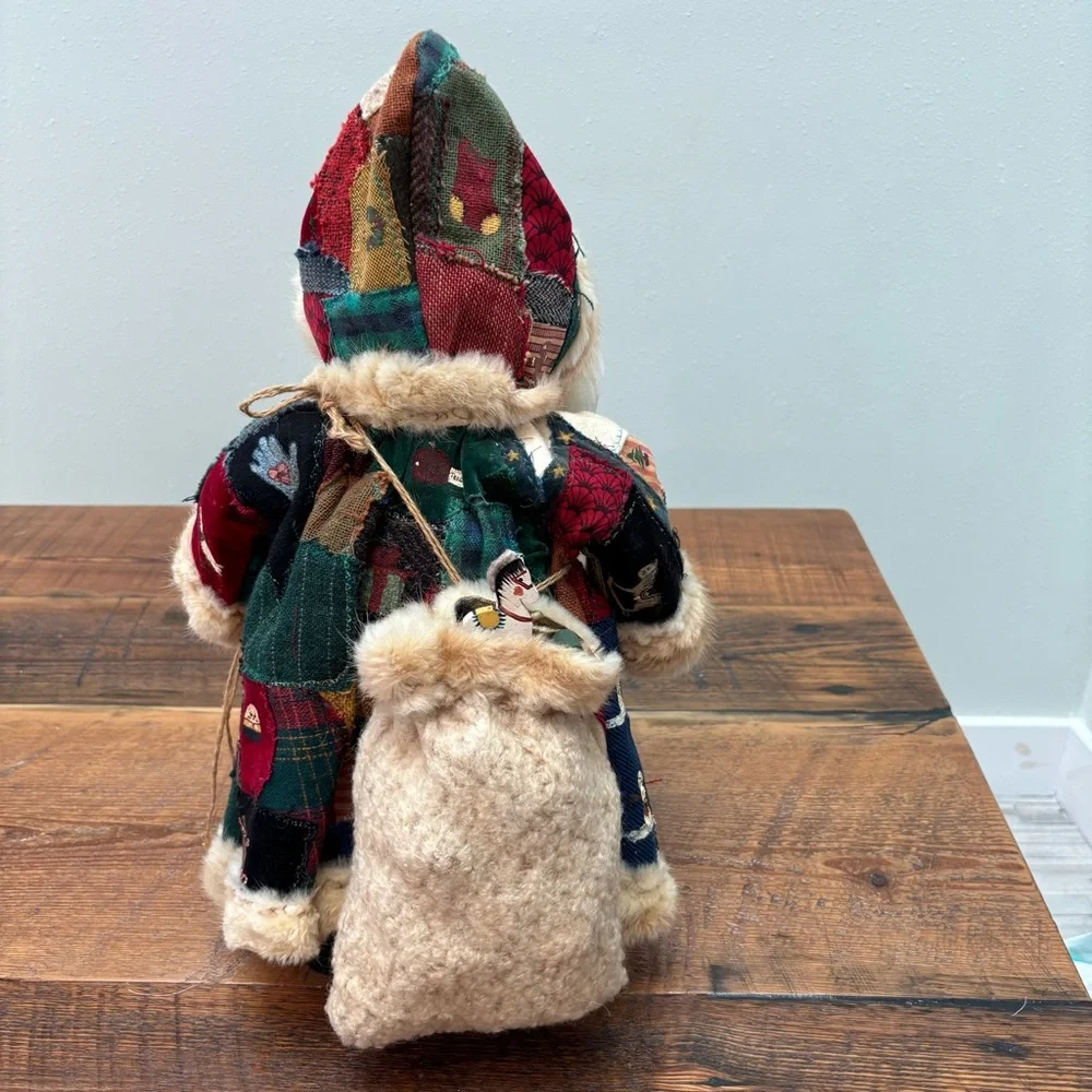 Patchwork Santa Claus Figurine
